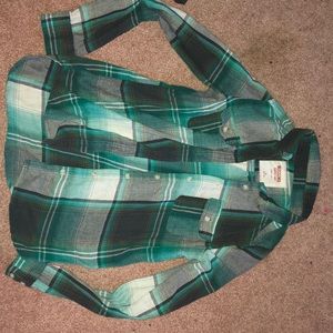 Blue-green flannel